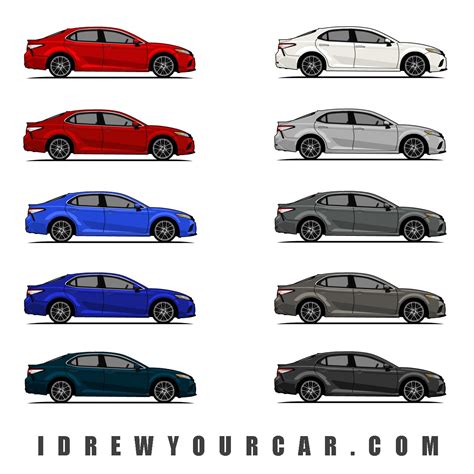 2021 Toyota Camry Color Chart