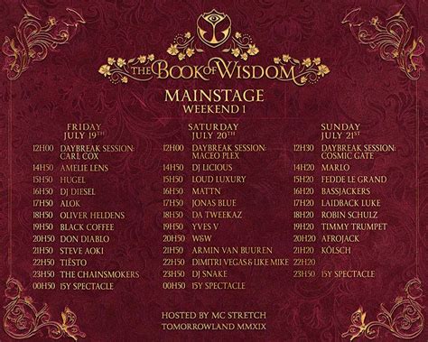 Tomorrowland 2022 Set Times Whats Up I Made A Timetable With The Possible Set Times Of All 3