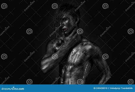 Sexy Male Model Body Nude Torso Sexy Naked Man Seductive Gay Muscular Shirtless Man