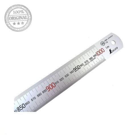 Jual Shinwa Penggaris 100cm Stainless Steel Rule 1m Hard Chrome JIS