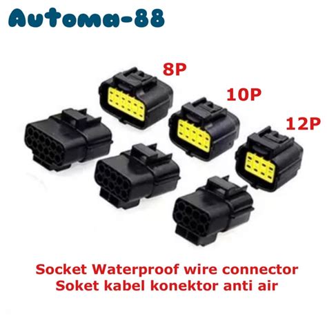 Jual Soket Konektor Kabel Anti Air Waterproof P P P Motor Otomotif