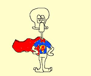 Squidward as superhero - Drawception