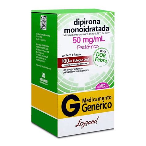 Dipirona S Dica Mg Solu O Oral Ml Generico Legrand Pague Menos