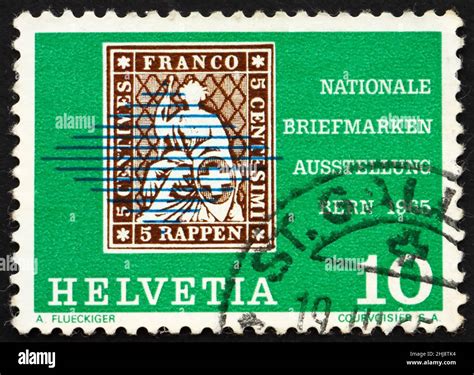 SWITZERLAND CIRCA 1965 A Stamp Printed In The Switzerland Shows