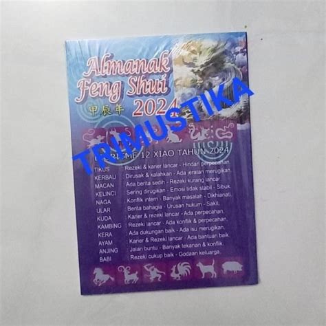 Jual Buku Almanak Feng Shui Fengshui Mas Dian Tahun Shio Naga