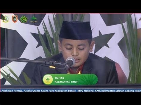 Mtq Nasional Xxix Cabang Tilawah Anak Anak Kafilah Kalimantan