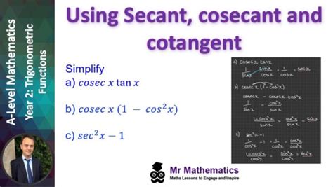 Using Secant Cosecant and Cotangent - Mr-Mathematics.com