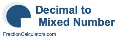 Decimal to Mixed Number Calculator