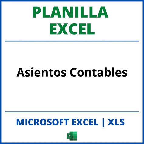 Planilla Excel Para Asientos Contables