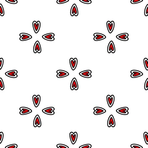 Premium Vector Seamless Pattern Of Red Hearts Vector Illustration