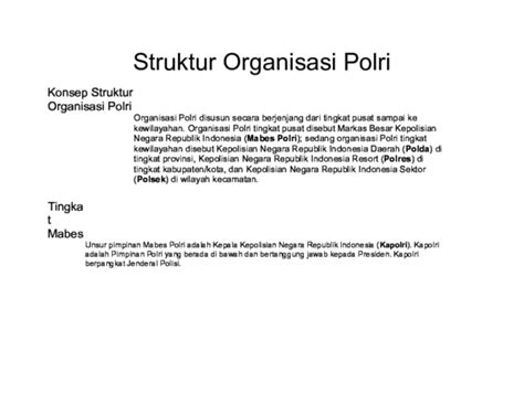 Doc Struktur Organisasi Polri Radot Siburian