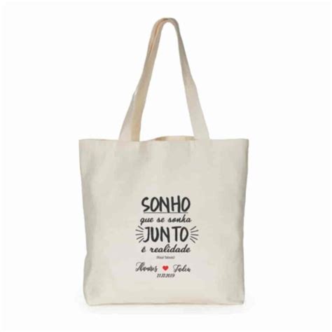 Sacola Personalizada Algodão Cru Ecobag Lembrancinha