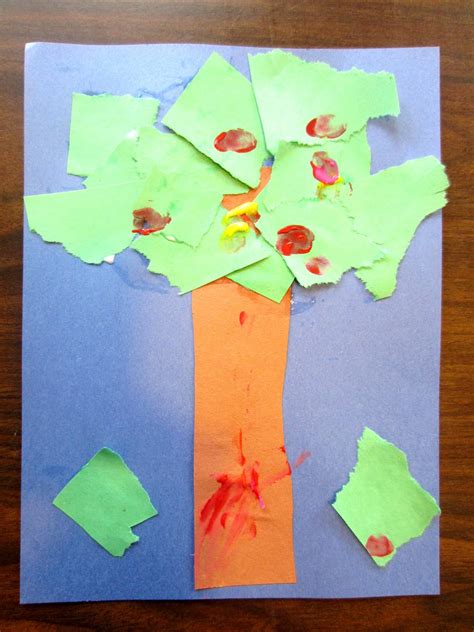 Tree Art Activities For Preschoolers Tree Apple Preschool Craft