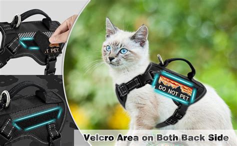 Pet Supplies Large Tactical Cat Harness Breathable Mesh Cat Walking