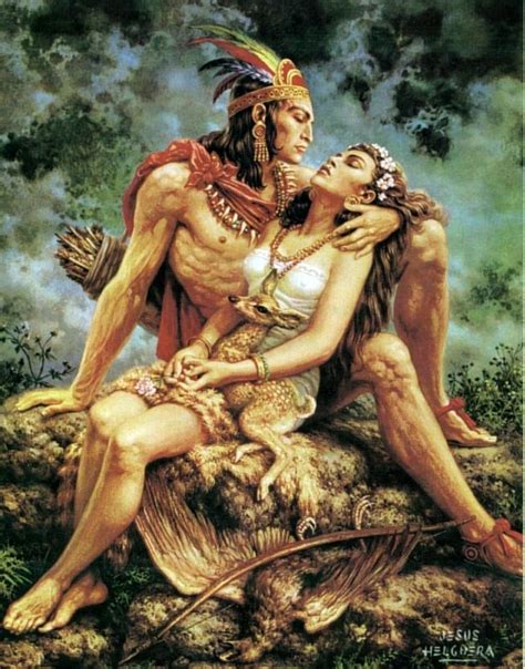 Amor Indio Jesus Helguera Mexican Artists Hispanic Art Aztec Art