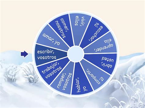 Presente De Indicativo Verbor Regulares Colega Rueda Aleatoria