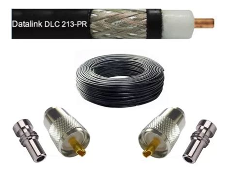 Kit Cabo Coaxial Px Py Rgc213 50 Ohms 2 Conector Brinde 22m