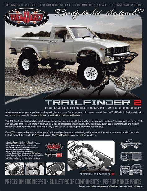 RC4WD Trail Finder 2 Truck Kit W Mojave II Body Set Z K0049