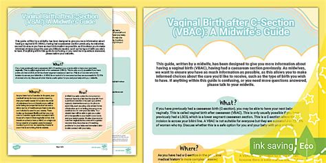 Vaginal Birth After C Section Vbac A Midwifes Guide