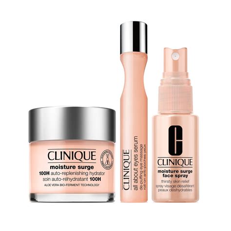 CLINIQUE All About Moisture Set:1.Moisture Surge 75ml 2.Eye Serum 15ml 3.Face Spray 30ml | Lazada PH