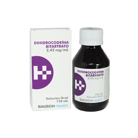 Dihidrocodeina Bitartrato Humax 2 42 Mg Jarabe Frasco X 120 Ml