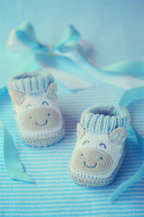 Shoes for Newly Born Baby Boy Stock Photo - Image of childhood ...