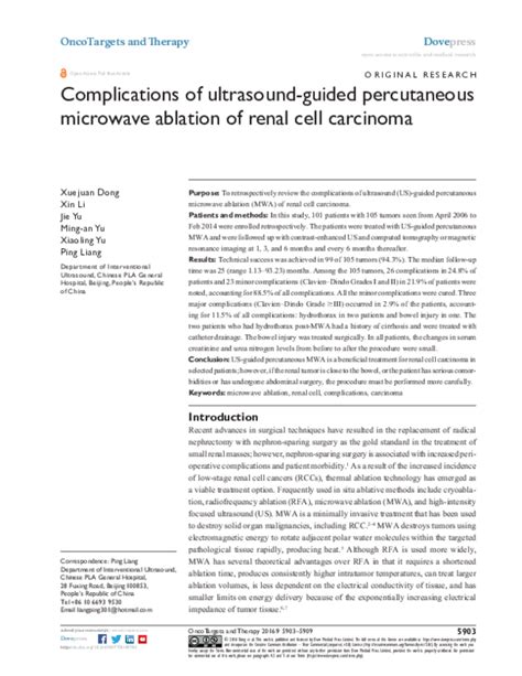 (PDF) Complications of Ultrasound Guided Percutaneous Nephrostomy by ...