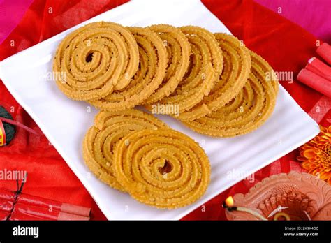 Indian Traditional Snack Chakli A Spiral Shaped Chakali Or Murukku Indian Traditional Tea Time