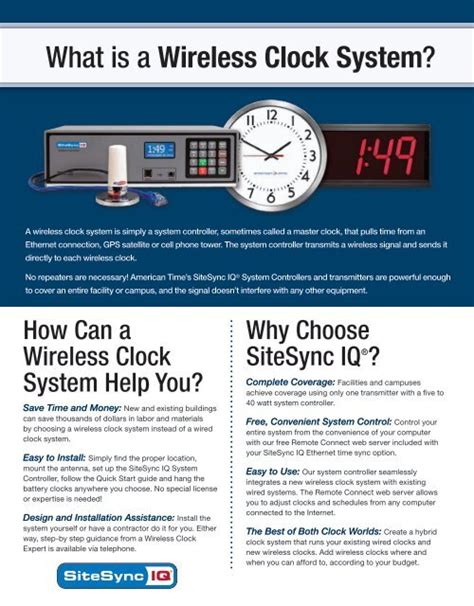 What is a Wireless Clock System?