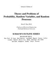 Schaum S Outline Of Probability Random Variables Random Processes