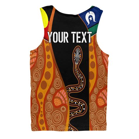 Australia Aboriginal Custom Men Singlet Indigenous Rainbow Serpent