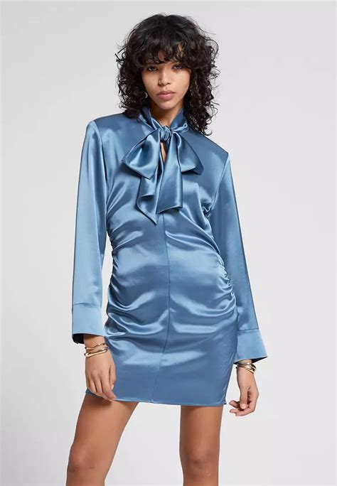 Buy And Other Stories Satin Lavallière Neck Mini Dress 2024 Online Zalora Singapore