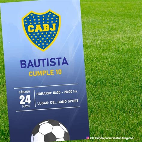 Invitaciones digitales para Cumpleaños: Boca Juniors