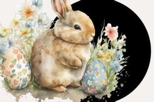 Vintage Watercolor Easter Bunny Clipart Graphic By Elena Dorosh Art