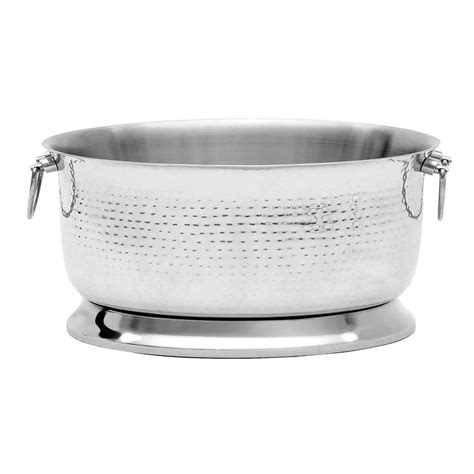 Amazon Hubert Beverage Tub Brushed Hammered Stainless Steel With