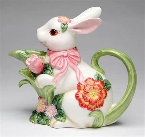 Bunny Rabbit Porcelain Teapot Tableware Cosmos