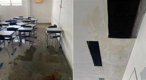 Salas Ficam Alagadas Ap S Chuva E Aulas Presenciais S O Suspensas Em