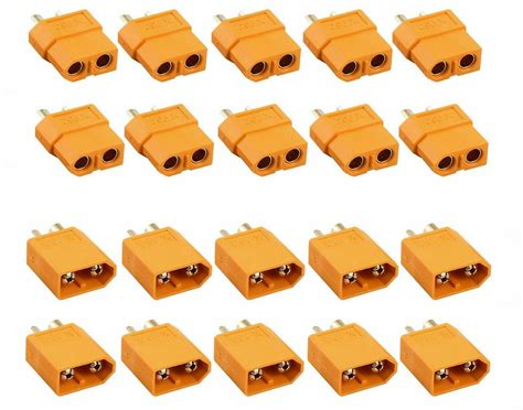 10 Pairs AMASS XT60 Yellow Connectors ALISE Operations