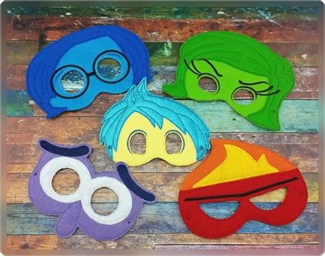 Feelings Mask Set Inspired By Inside Out Emotions Masks Pretend