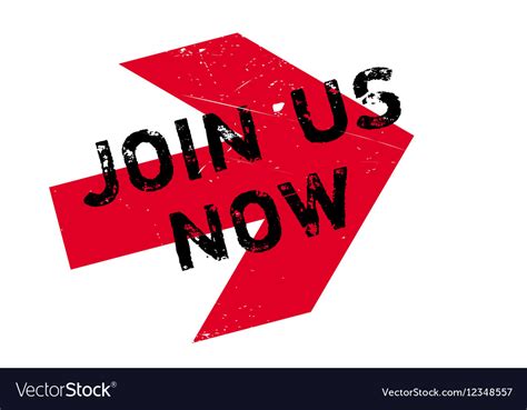 Join Us Now Stamp Royalty Free Vector Image Vectorstock