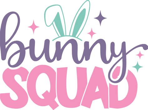 Bunny Squad Free Svg File For Members Easter Svg For T Shirt Svg Heart