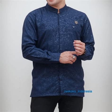 Jual Baju Koko Kemeja Kemko Sultan Embos Qualitas Premium Lengan