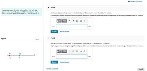 Solved Two Point Charges Q136μc And Q2−17μc Are Placed