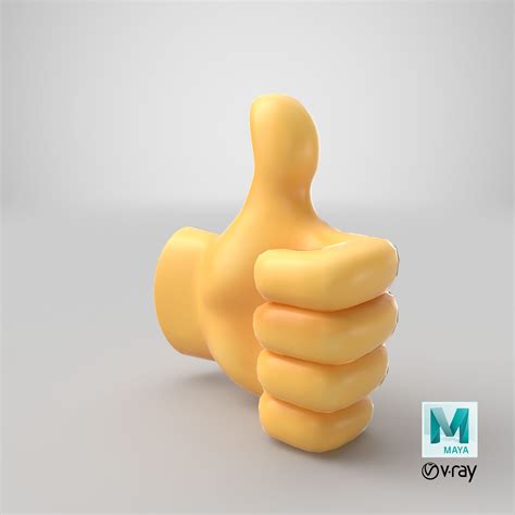 Thumbs Up Gesture Emoji 3D Model $19 - .3ds .blend .c4d .fbx .max .ma .lxo .obj .unitypackage ...