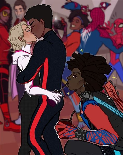 Spider Gwen Stacy Miles Morales Spider Punk Hobie Brown Spider Man