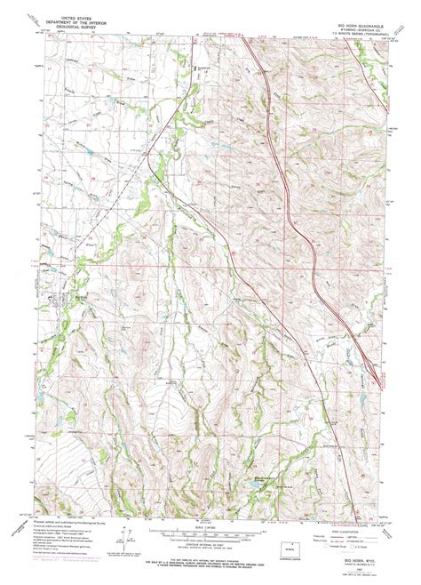 Big Horn Topographic Map WY USGS Topo Quad 44106f8