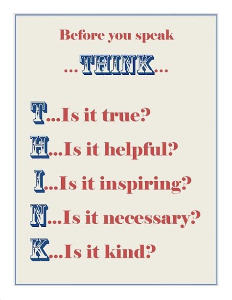 4 Best Images Of Free Printable Before You Speak Think Sign Think