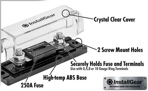 Installgear 0 2 Calibre 4 GA Portafusibles ANL 250 Fusibles ANL