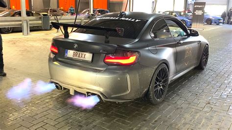 Bmw M Competition Tte Flames Accelerations Pops Bangs Youtube