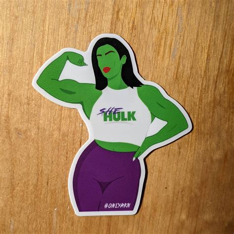 She Hulk Sticker Marvel She Hulk Sticker Strong Girls Badass Tumblr Instagram Snapchat